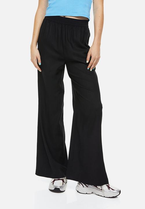 H&M - Wide pull-on trousers - black