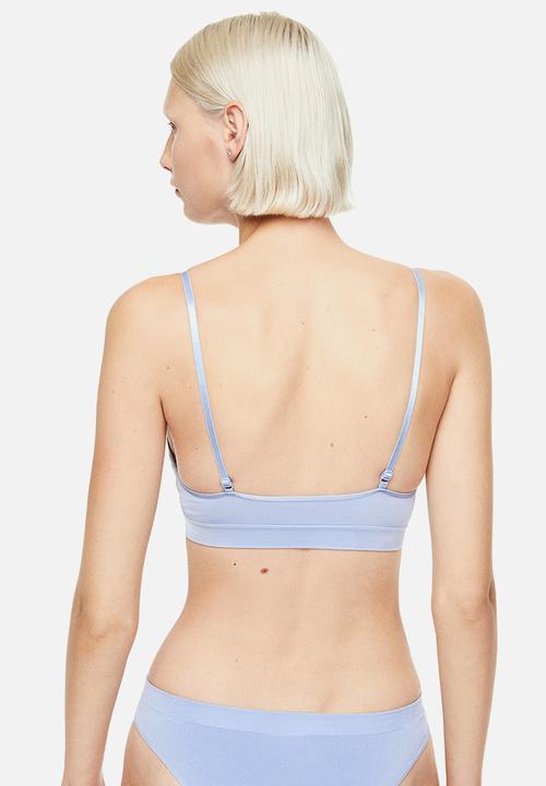 H&M - 2-Pack seamless briefs - pigeon blue/light blue 