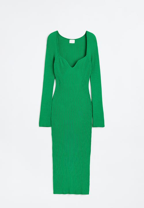 H&M - Rib-knit dress - green