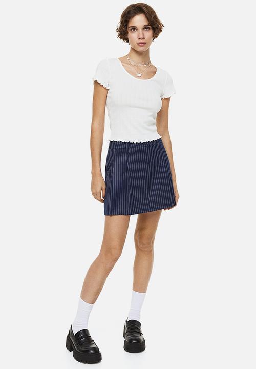 H&M - Pointelle jersey top - white