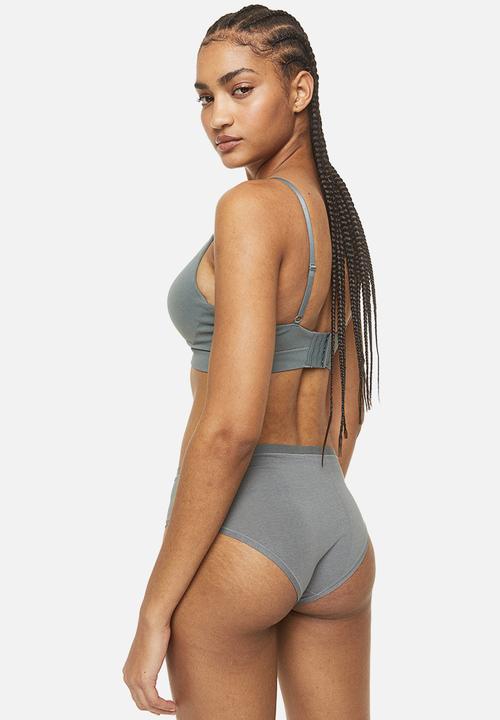 H&M - 3-pack cotton hipster briefs - light beige/white/dark grey