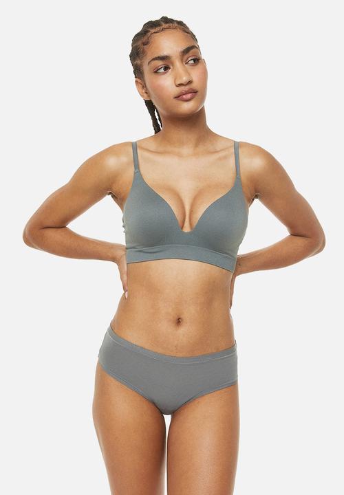 H&M - 3-pack cotton hipster briefs - light beige/white/dark grey