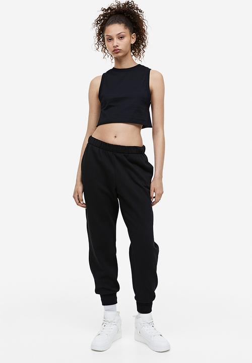 H&M - Cropped vest top - black