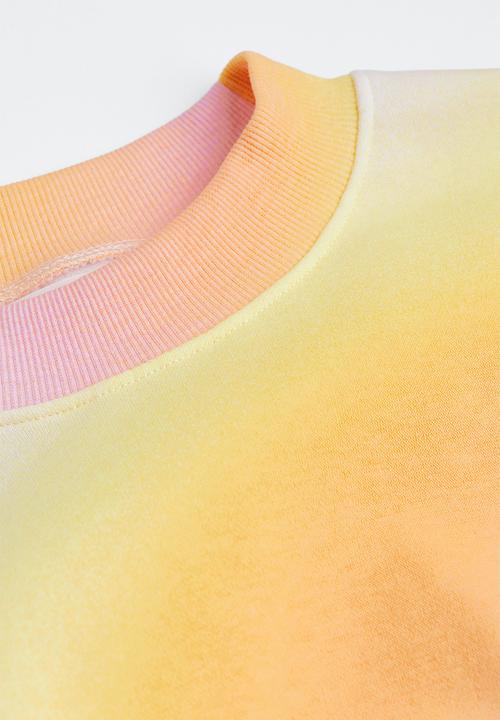 H&M - Boxy sweatshirt - orange & light pink 