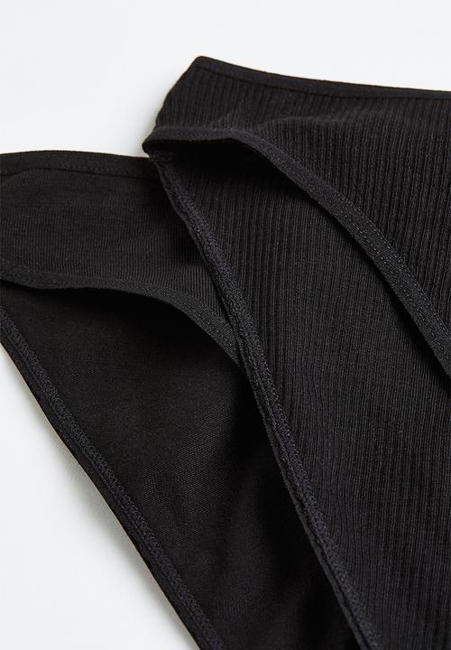 H&M - 3-pack cotton bikini briefs - black