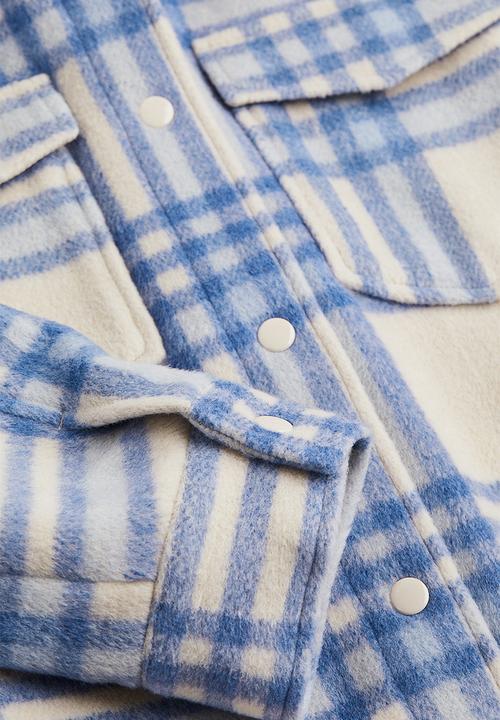 H&M - Shacket - light beige/checked 