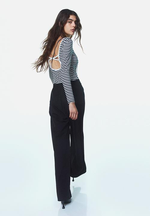 H&M - Wide trousers - black