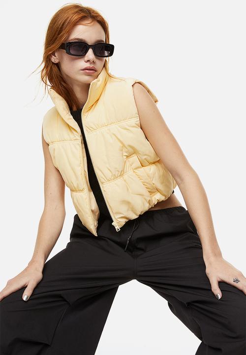 H&M - Puffer gilet - light yellow