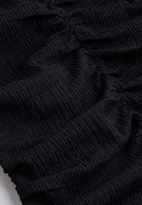 H&M - Gathered crêpe dress - black