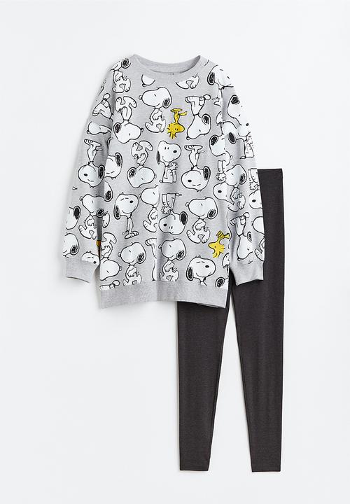 H&M - Printed pyjamas - grey marl/snoopy
