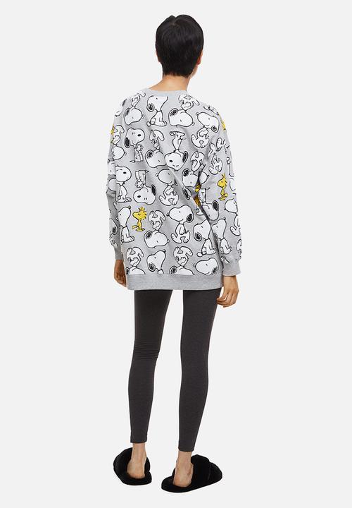 H&M - Printed pyjamas - grey marl/snoopy