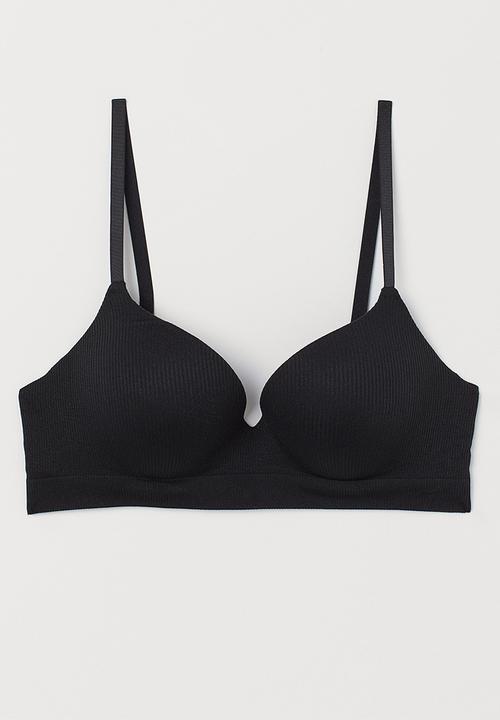 H&M - Seamless super push-up bra - black