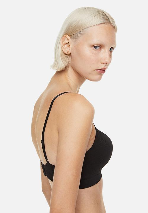 H&M - Seamless super push-up bra - black
