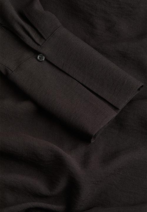 H&M - Tie-detail wrap dress - black
