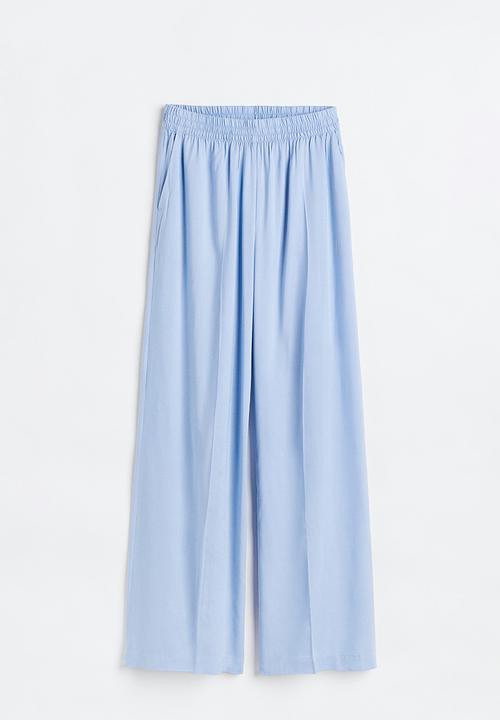 H&M - Wide pull-on trousers - light blue