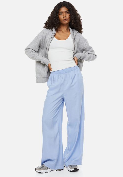 H&M - Wide pull-on trousers - light blue
