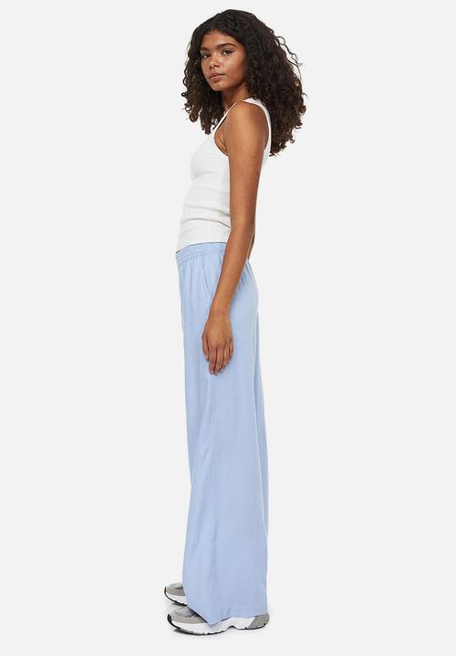 H&M - Wide pull-on trousers - light blue