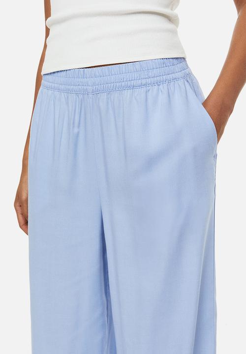 H&M - Wide pull-on trousers - light blue