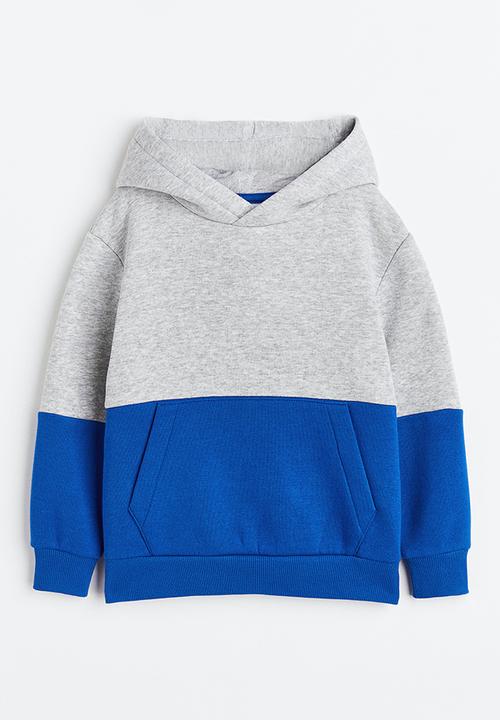 H&M - Hoodie - light grey marl/block-coloured