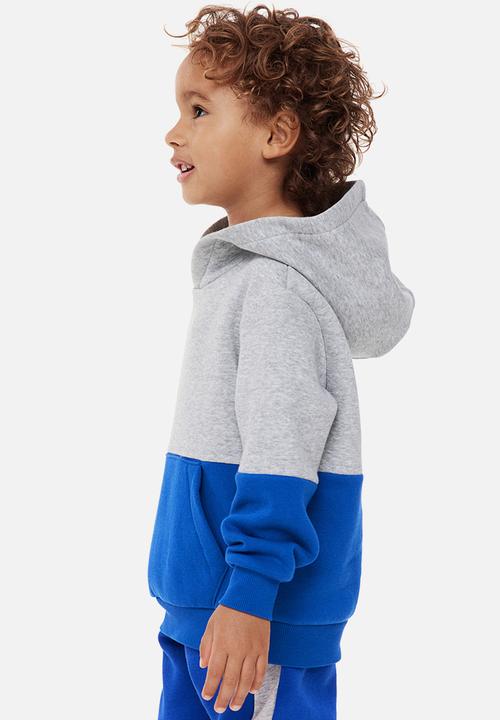 H&M - Hoodie - light grey marl/block-coloured