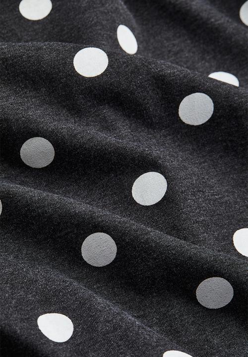 H&M - Jersey pyjamas - dark grey/spotted