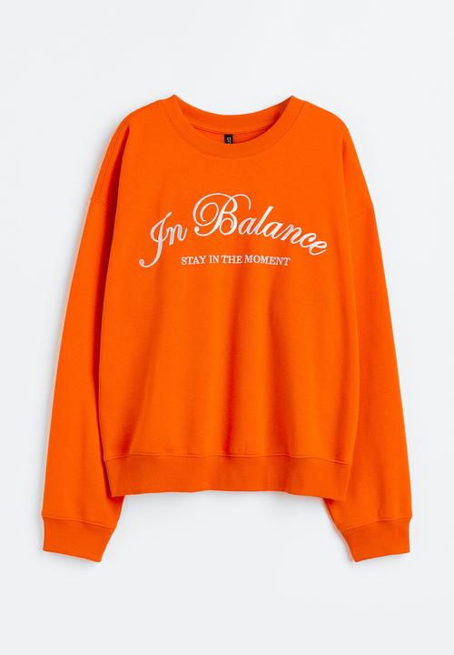 H&M - Embroidered sweatshirt - orange
