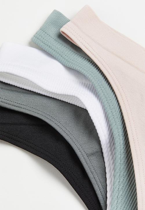 H&M - 5-Pack seamless thong briefs - multi