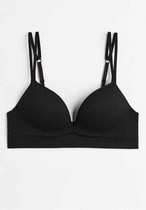 H&M - Seamless push-up bra - black