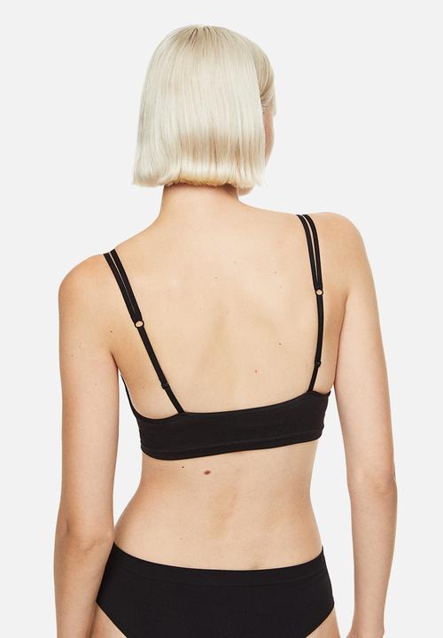 H&M - Seamless push-up bra - black