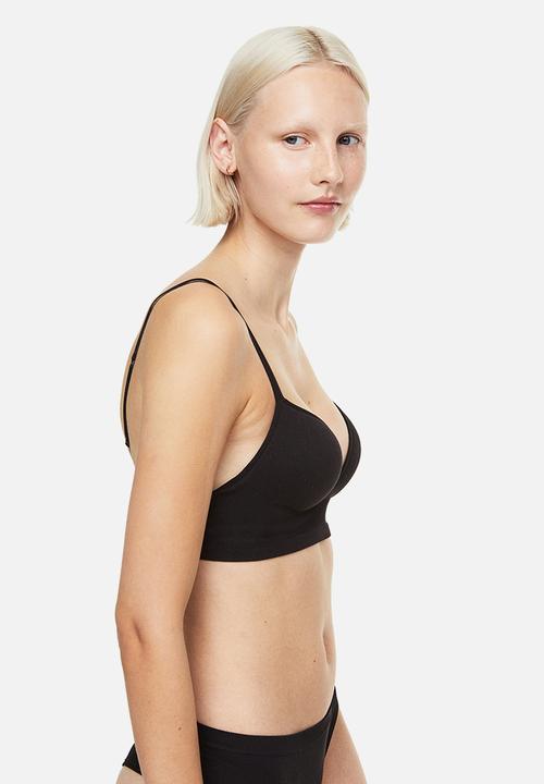 H&M - Seamless push-up bra - black