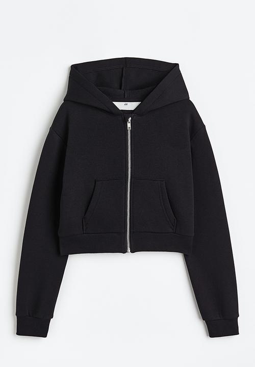 H&M - Zip-through hoodie - black