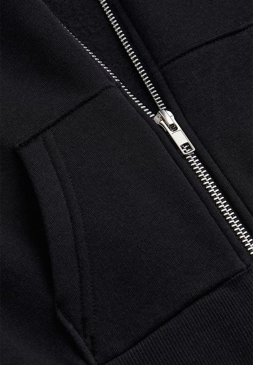 H&M - Zip-through hoodie - black