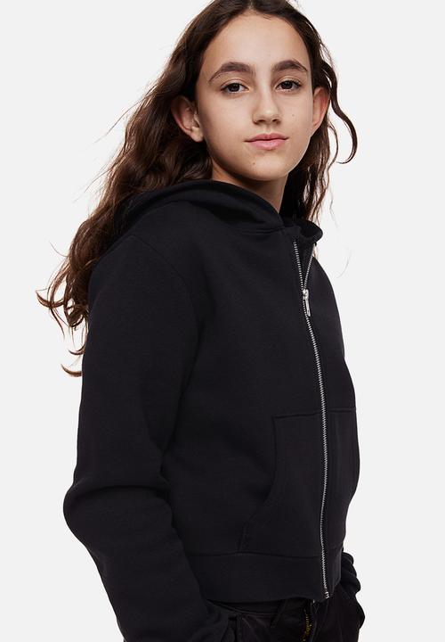 H&M - Zip-through hoodie - black