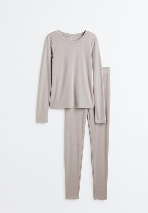 H&M - Pointelle pyjamas - light grey