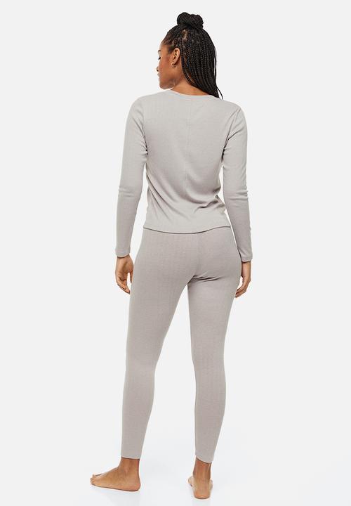 H&M - Pointelle pyjamas - light grey