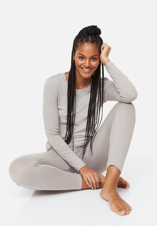 H&M - Pointelle pyjamas - light grey