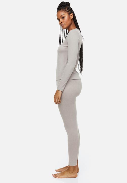 H&M - Pointelle pyjamas - light grey