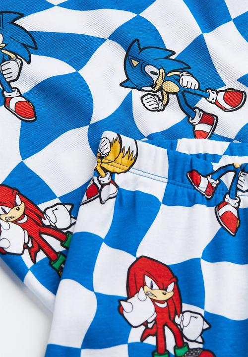H&M - Printed pyjamas - bright blue/sonic the hedgehog