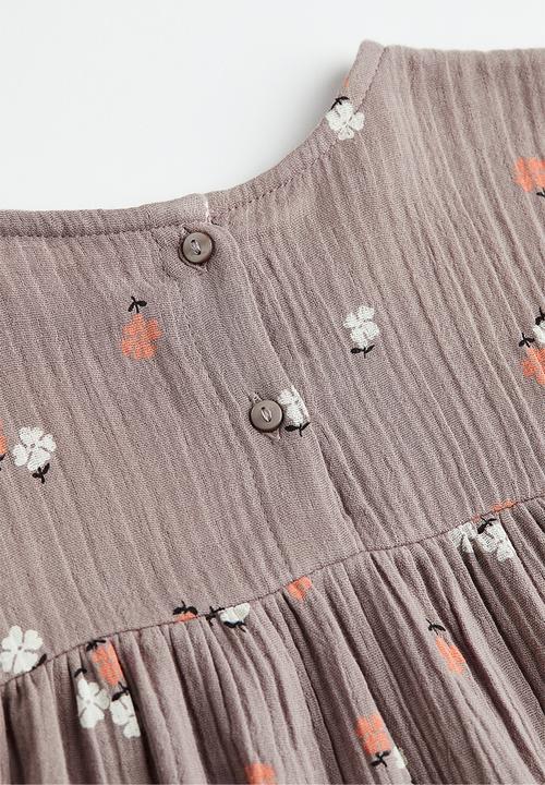 H&M - A-line dress - beige  & grey