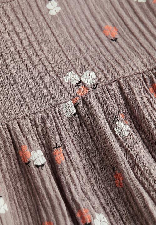 H&M - A-line dress - beige  & grey