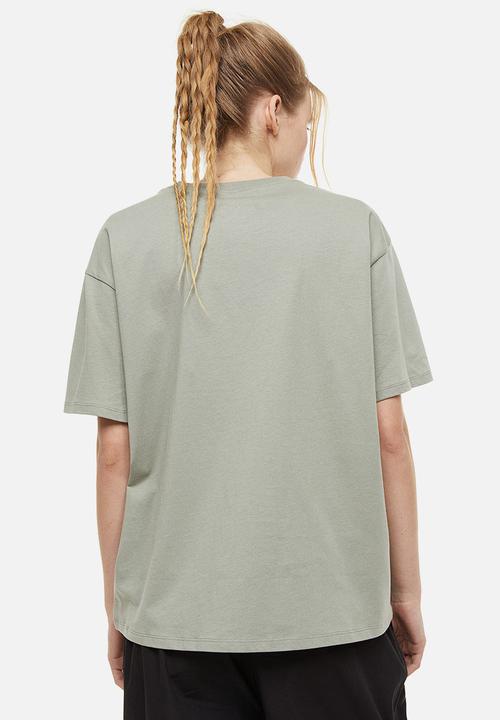 H&M - Oversized printed t-shirt - green,multi