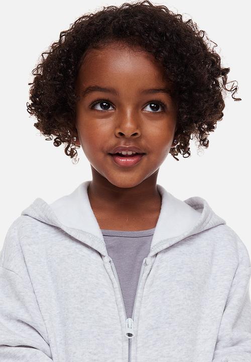 H&M - Zip-through hoodie - light grey marl