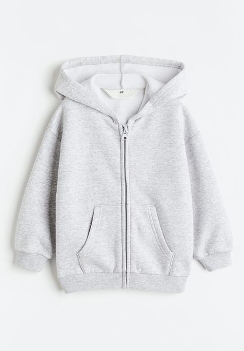 H&M - Zip-through hoodie - light grey marl