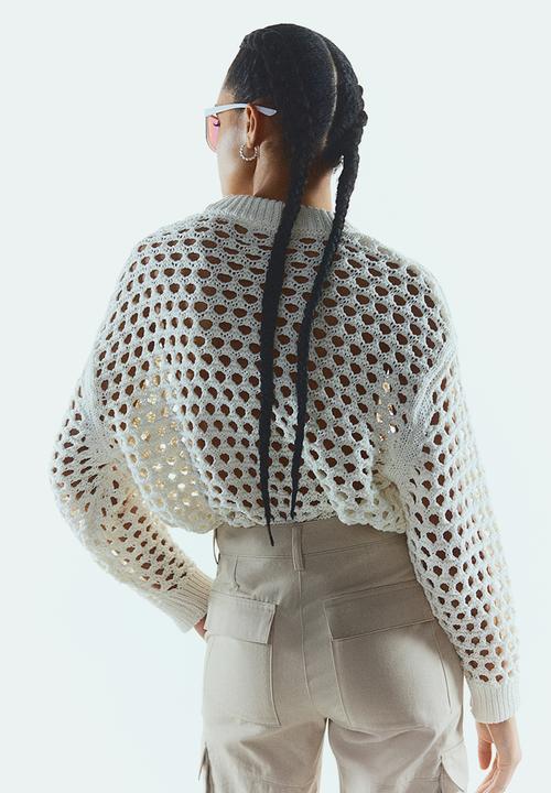 H&M - Oversized pointelle-knit jumper - white