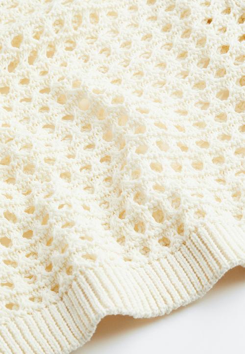 H&M - Oversized pointelle-knit jumper - white