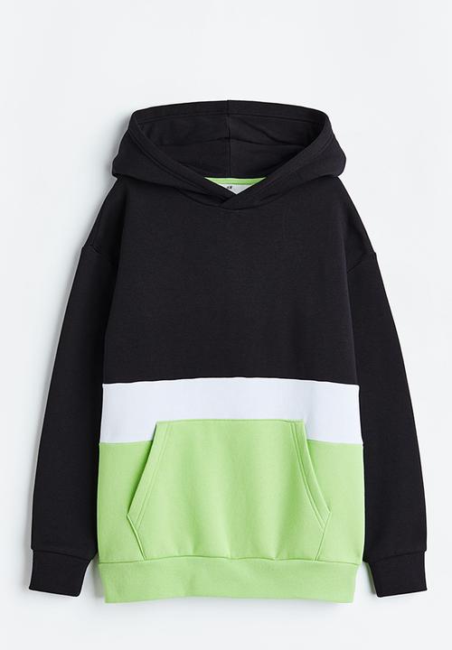 H&M - Oversized hoodie - black/block-coloured