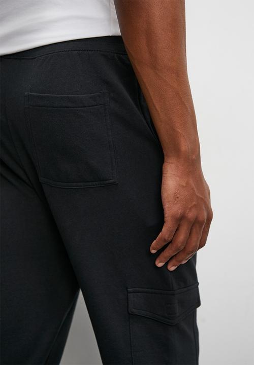 STYLE REPUBLIC - Skinny sr tapered cargo sweatpant - black