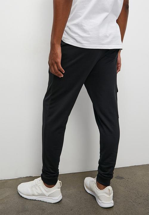 STYLE REPUBLIC - Skinny sr tapered cargo sweatpant - black