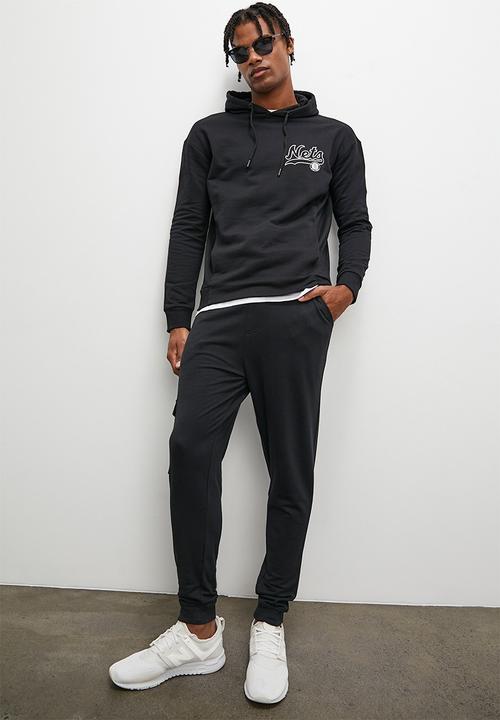 STYLE REPUBLIC - Skinny sr tapered cargo sweatpant - black