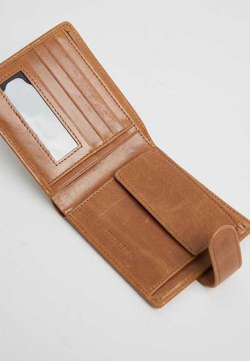 JEEP - Jeep leather tab billfold wallet - choc